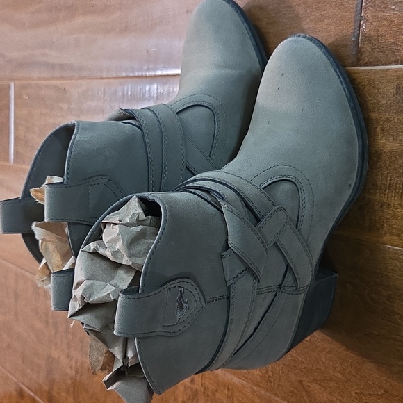 Women's Taupe Ankle Boots - Picture 3 of 4